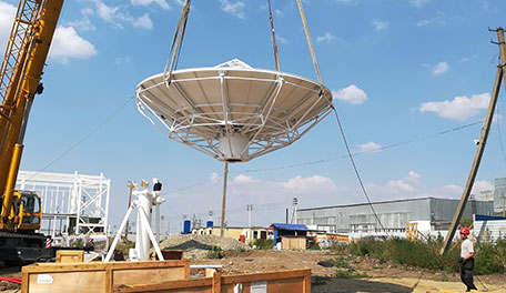 Установка АФС диаметром 4,5 м на объекте Регионального центра управления сетью Satnetics